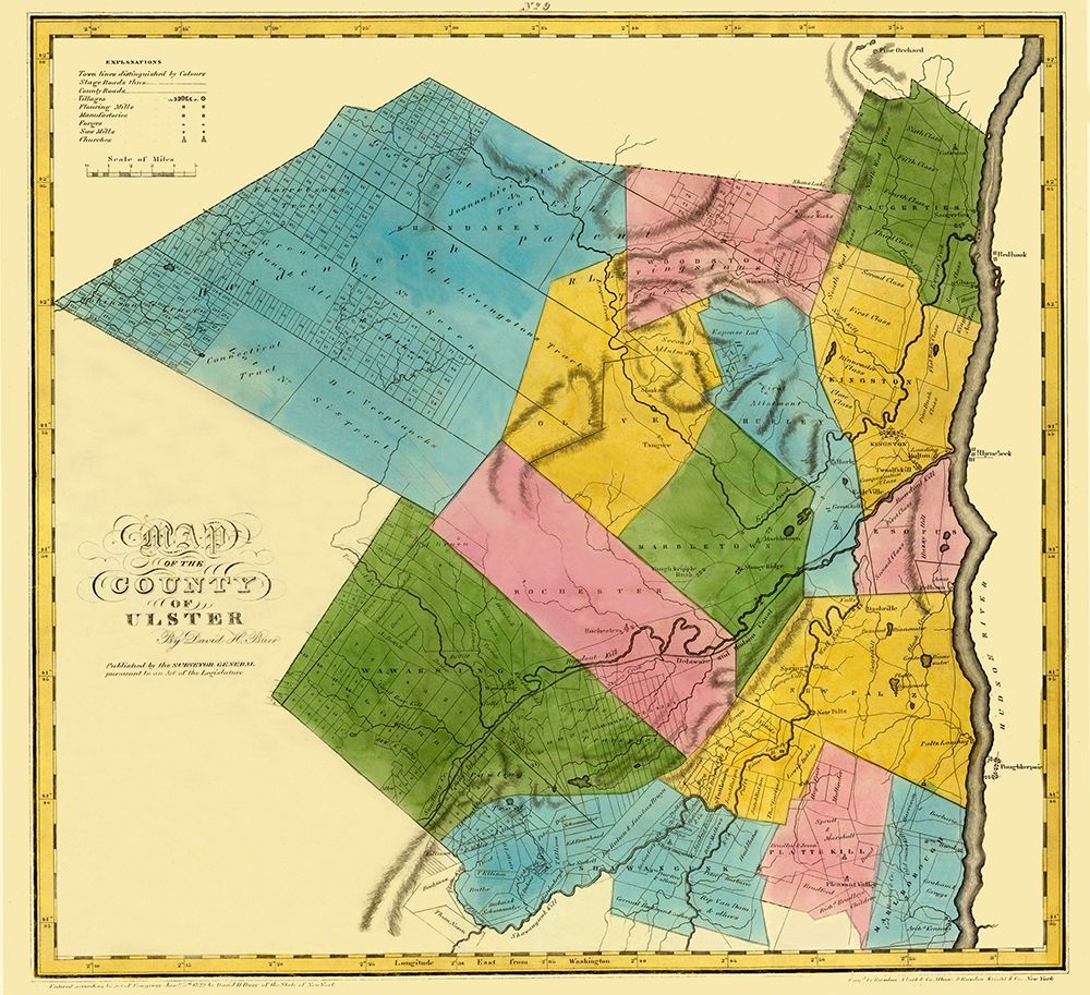 Ulster New York Landowner - Burr 1829