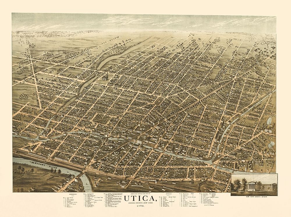 Utica New York - Brosius 1873