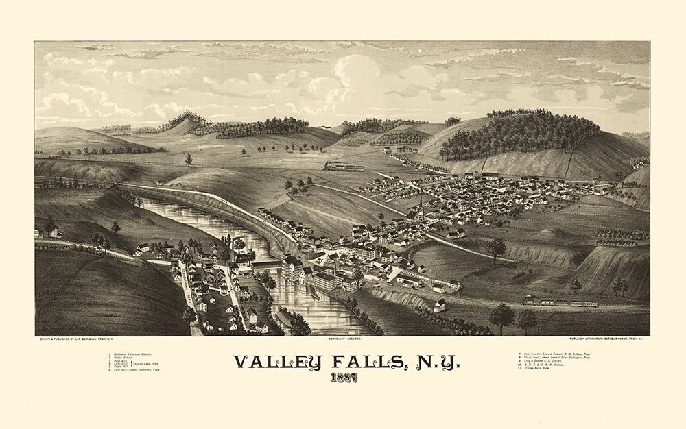 Valley Falls New York - Burleigh 1887