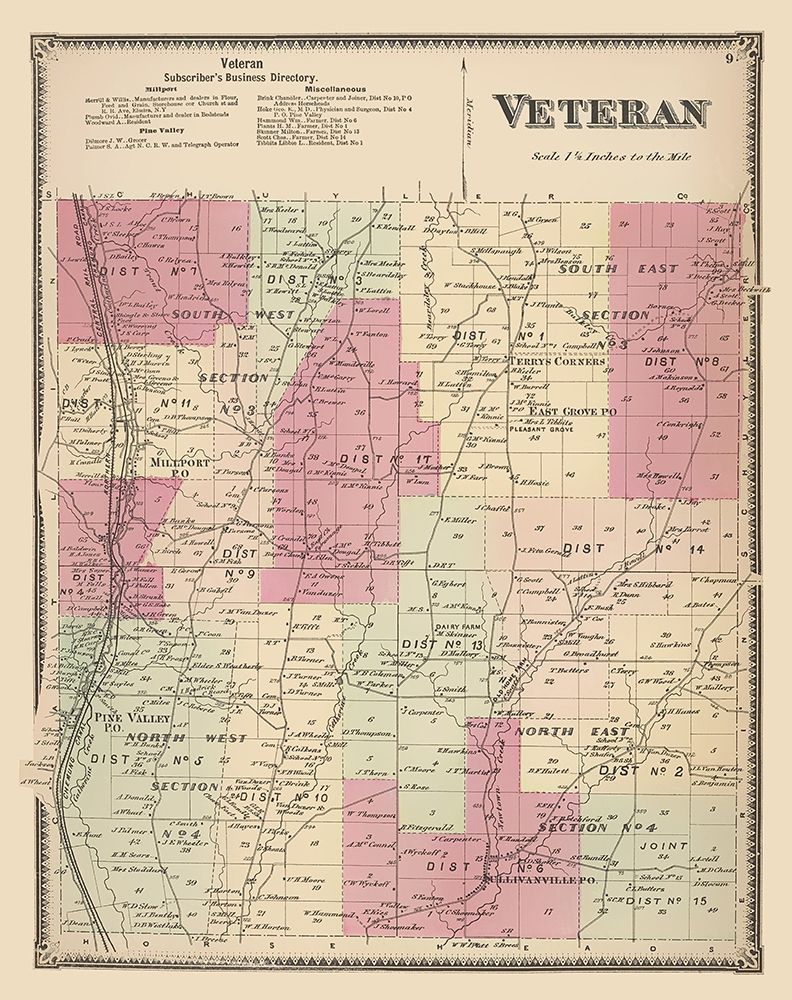Veteran New York Landowner - Beers 1869