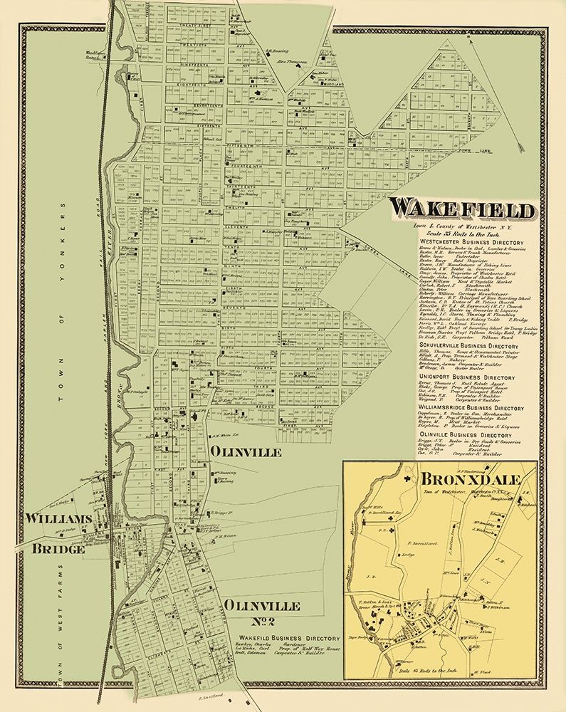 Wakefield New York Landowner - Beers 1868