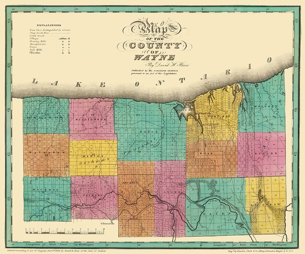 Wayne New York - Burr 1829