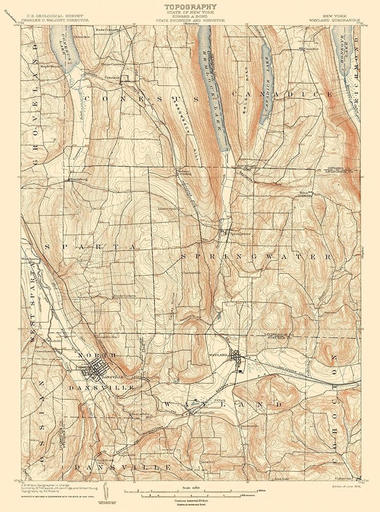 Wayland New York Quad - USGS 1904