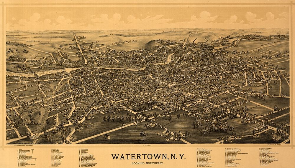 Watertown New York - Burleigh 1891