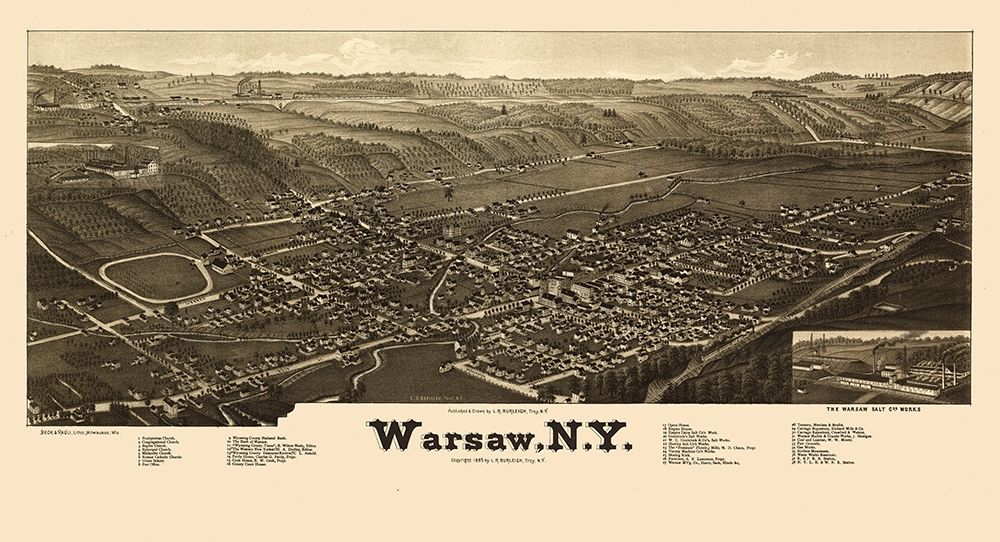 Warsaw New York - Burleigh 1885