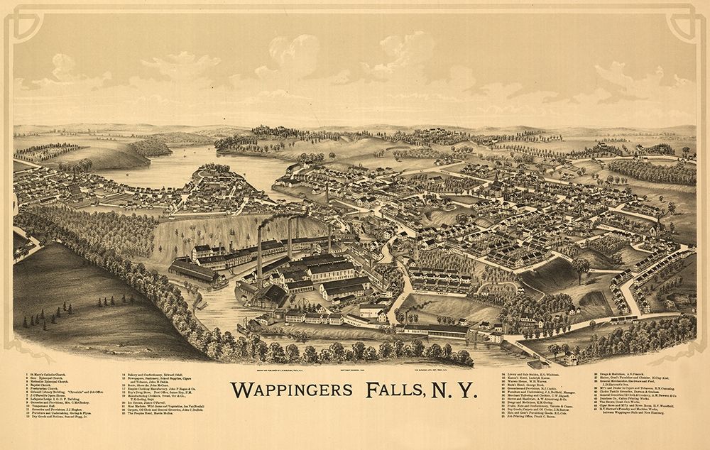 Wappingers Falls New York - Burleigh 1889