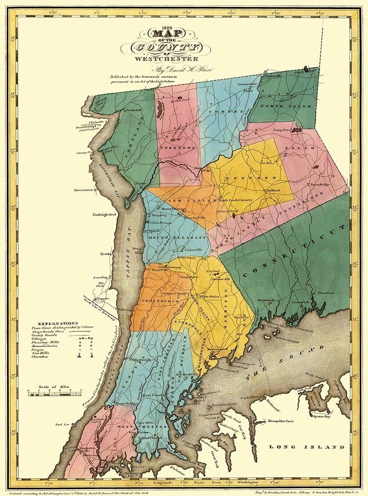 Westchester New York Landowner - Burr 1829