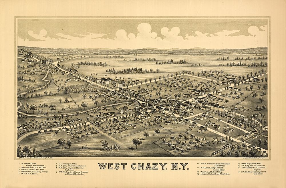 West Chazy New York - Burleigh 1899