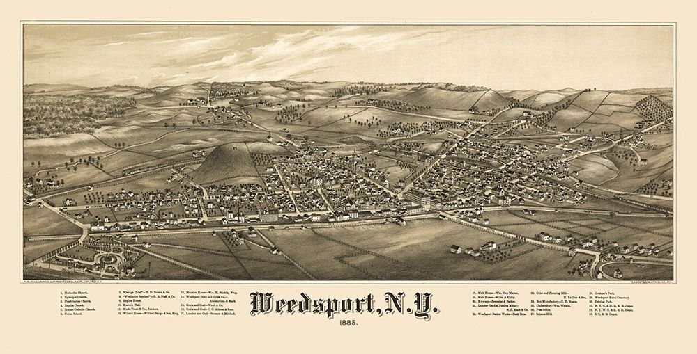 Weedsport New York - Burleigh 1885