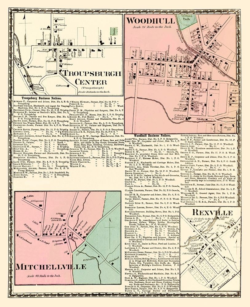 Troupsburgh, Woodhull, Mitchellville New York