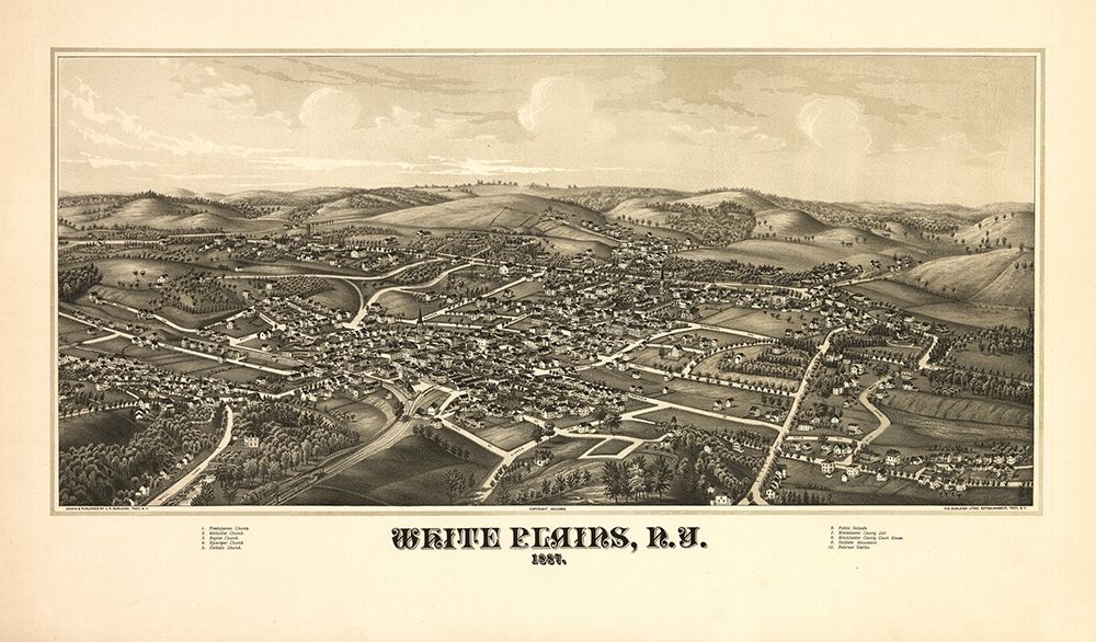 White Plains New York - Burleigh 1887