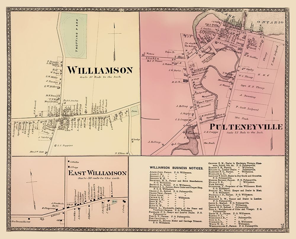 Williamson, Pulteneyville New York Landowner