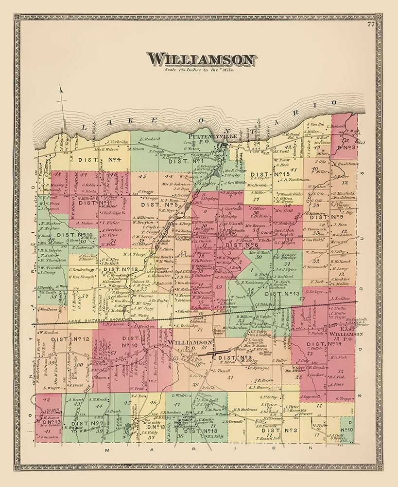 Williamson New York Landowner - Beers 1874