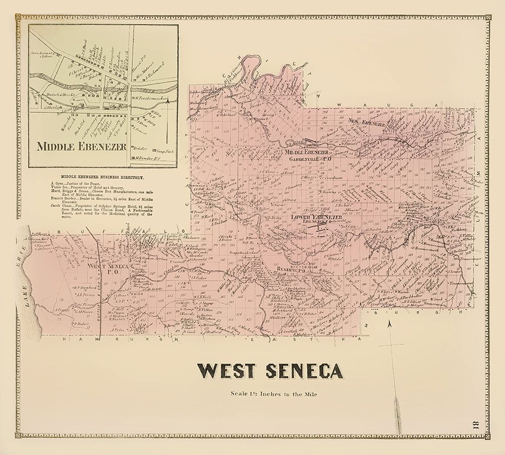 West Seneca New York Landowner - Stone 1866