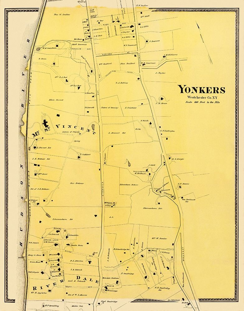 Yonkers, Central New York Landowner - Beers 1868