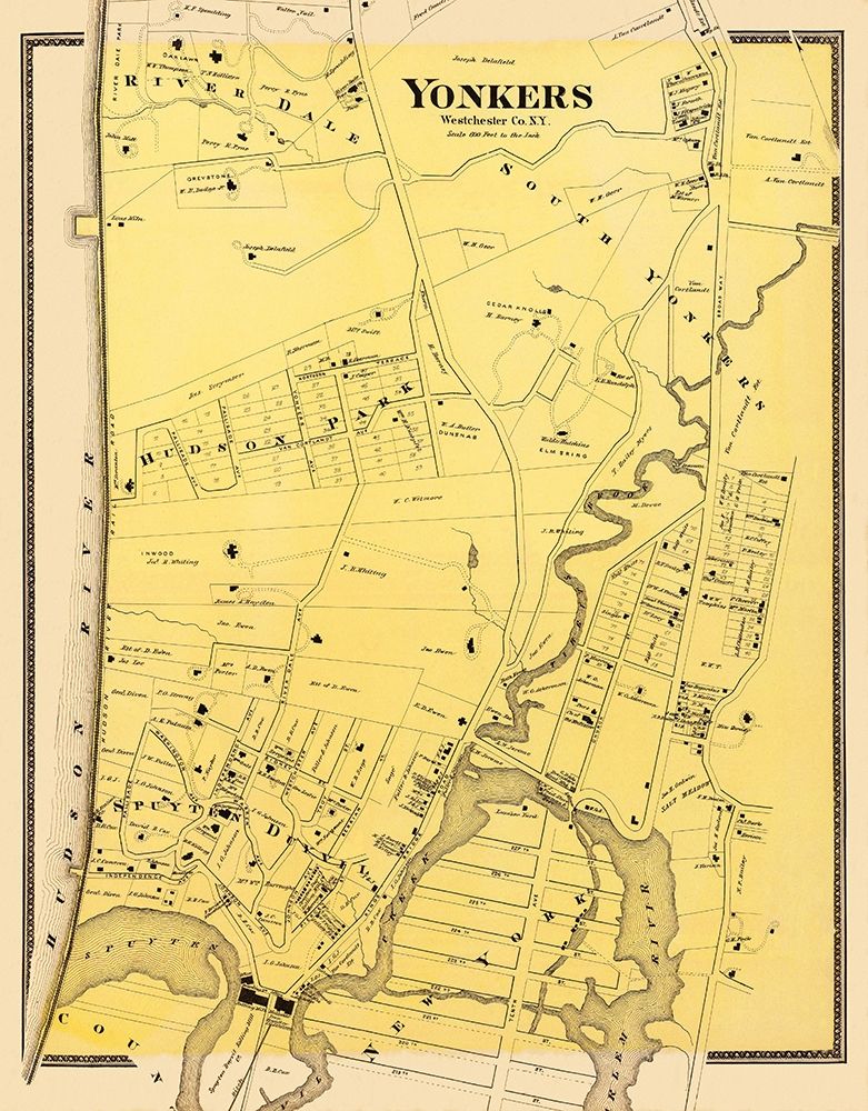 Yonkers, Southern New York Landowner - Beers 1868