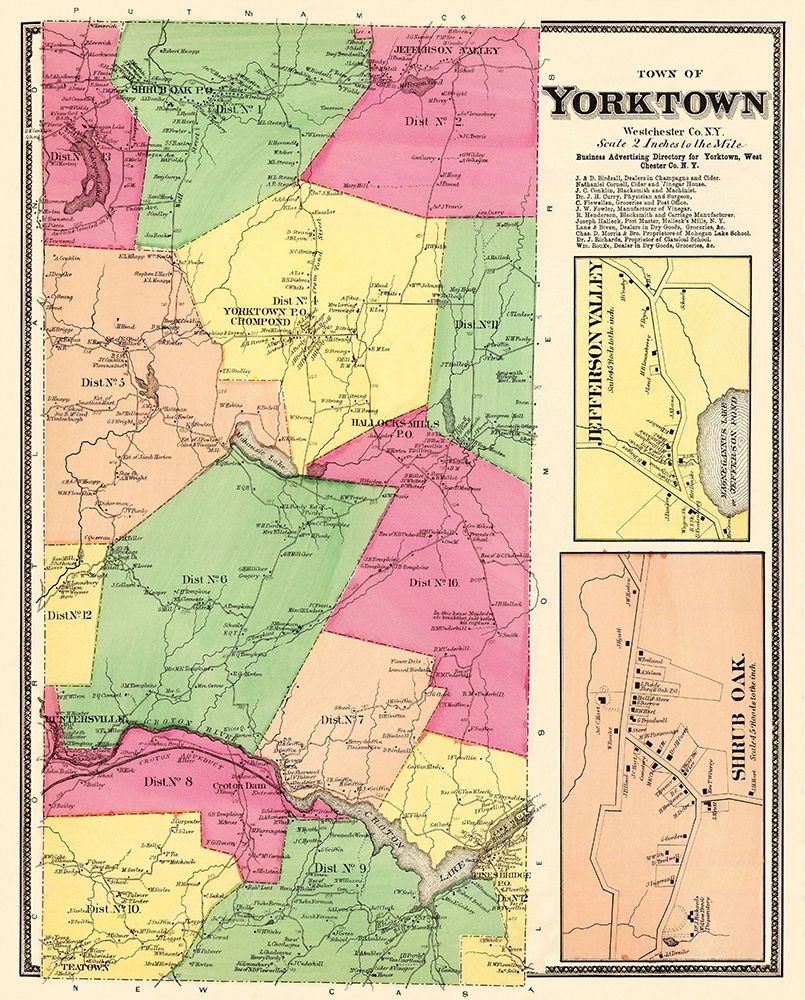 Yorktown New York Landowner - Beers 1868