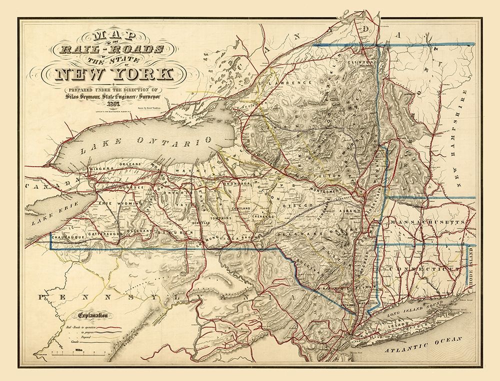 New York Railroads - Seymour 1857