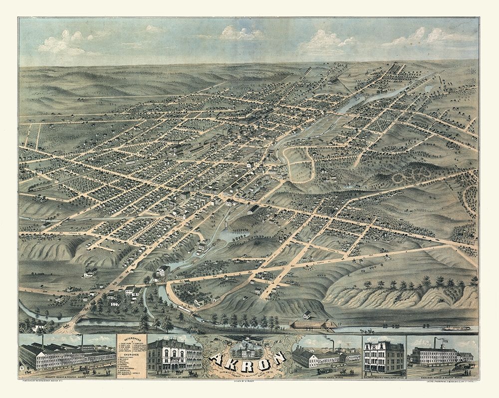 Akron Ohio - Stoner 1870