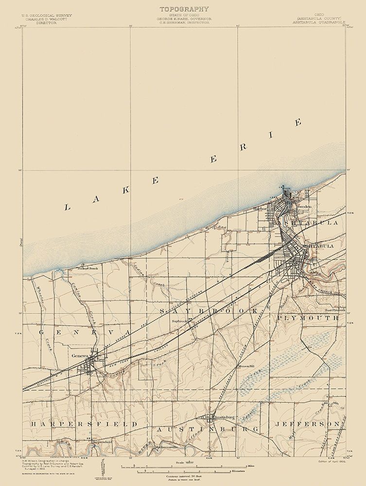 Ashtabula Ohio Quad - USGS 1905