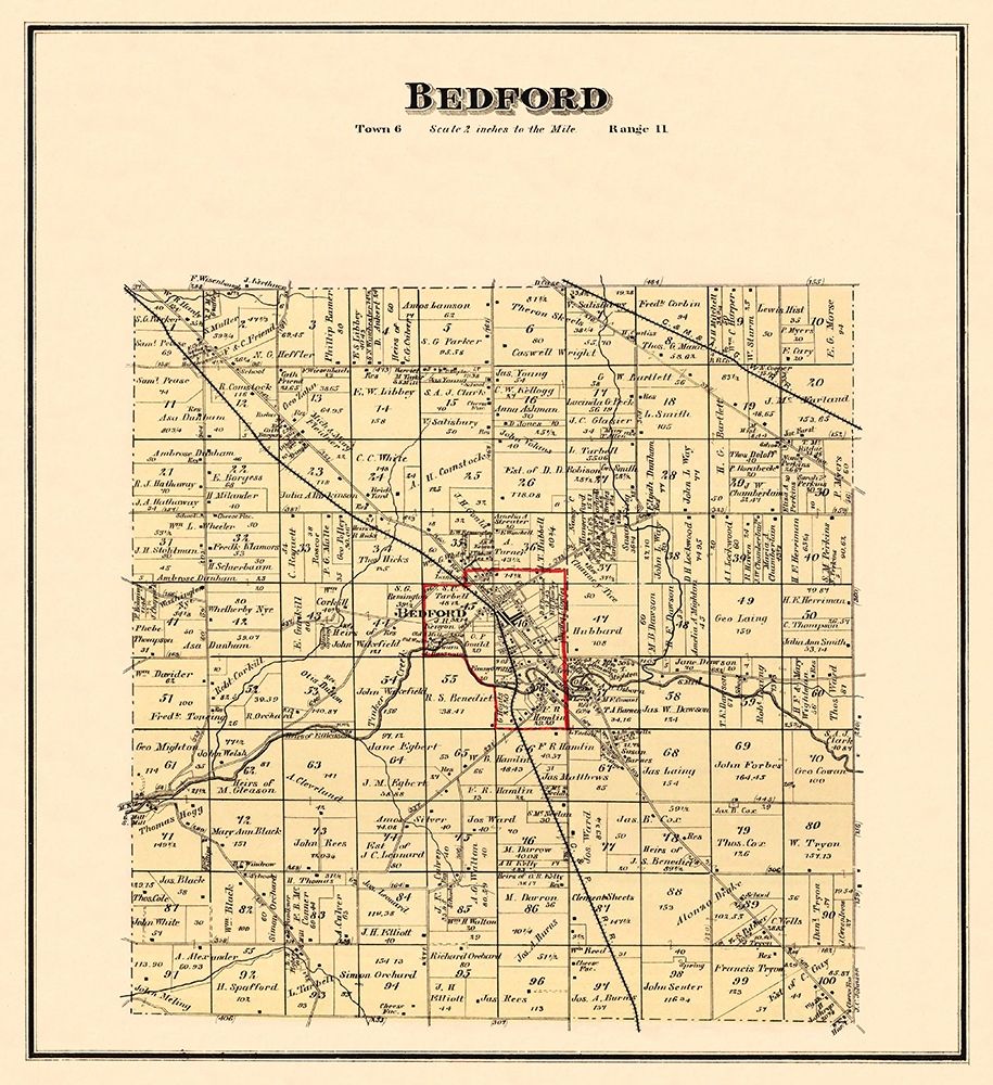 Bedford Ohio Landowner - Titus 1874