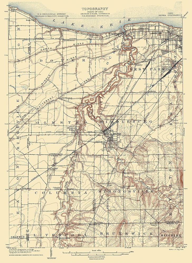 Berea Ohio Quad - USGS 1904