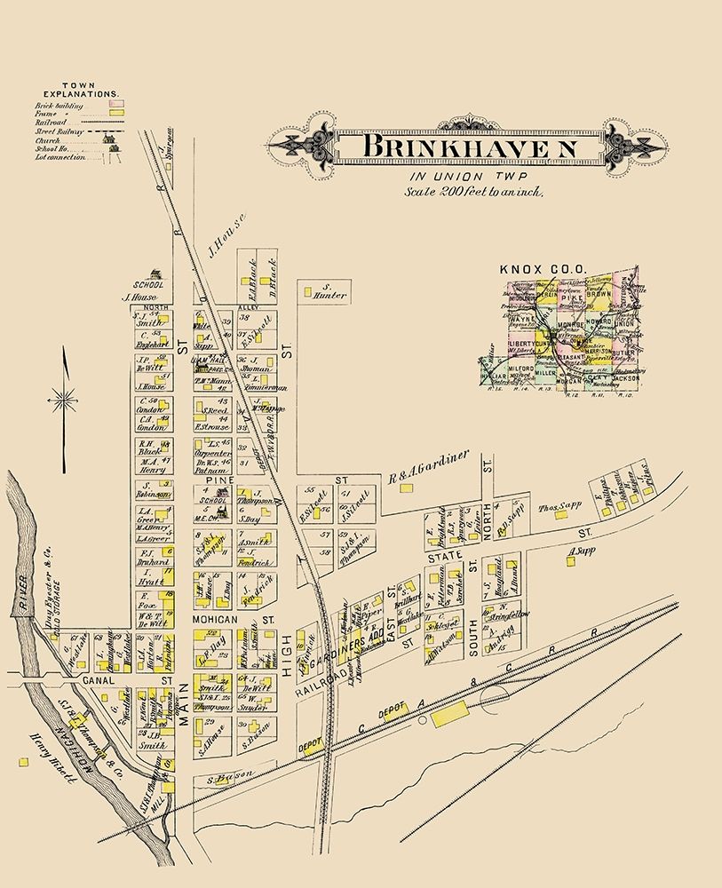 Brinkhaven Ohio Landowner - Caldwell 1896