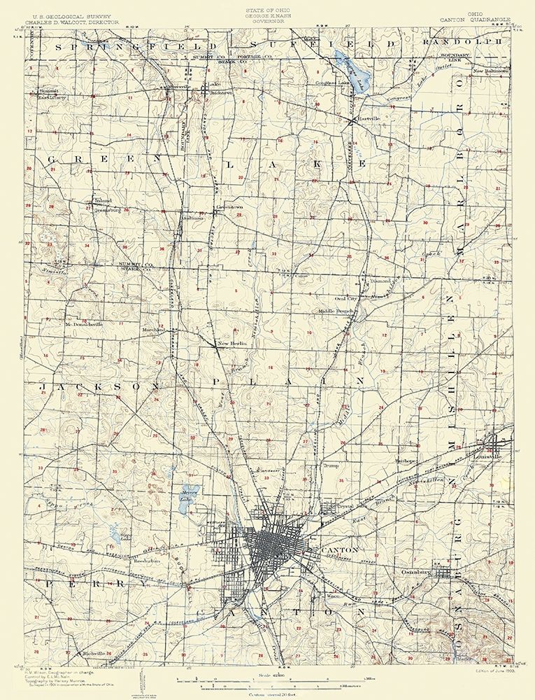 Canton Ohio Quad - USGS 1903