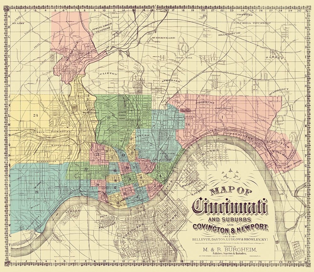 Cincinnati, Suburbs Ohio - Burgheim 1870
