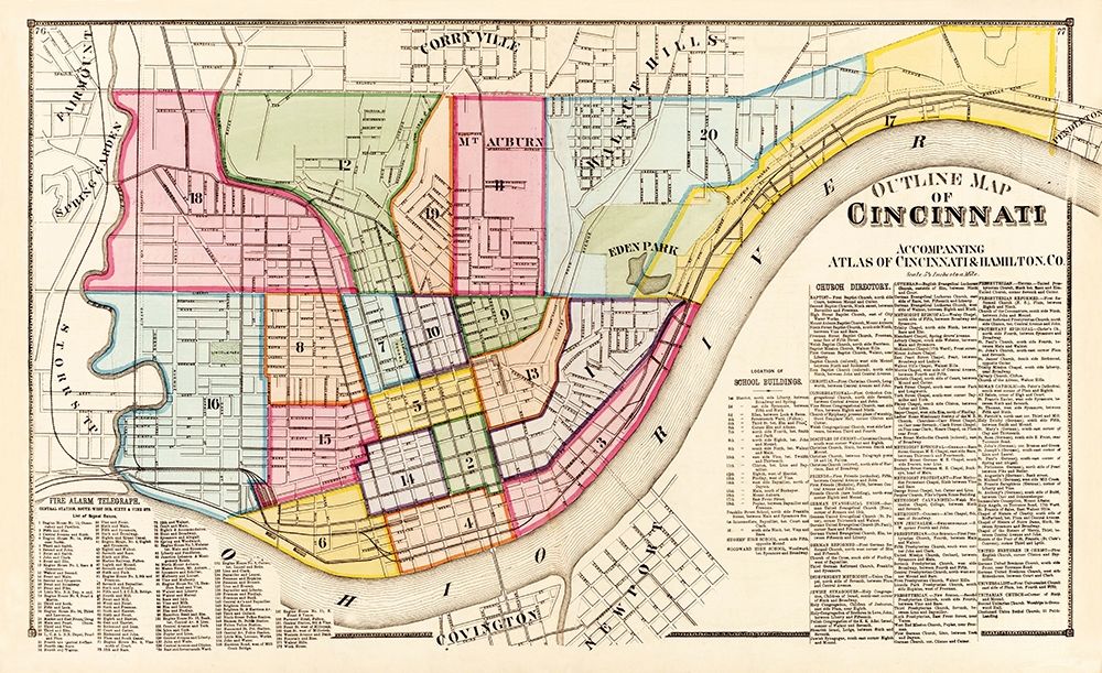 Cincinnati, Outline Ohio Outline - Titus 1869