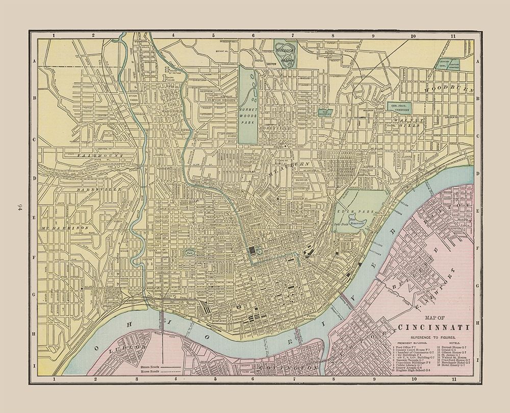 Cincinnati  Ohio - Cram 1892