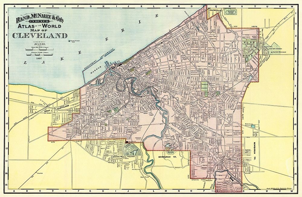 Cleveland Ohio - Rand McNally 1897