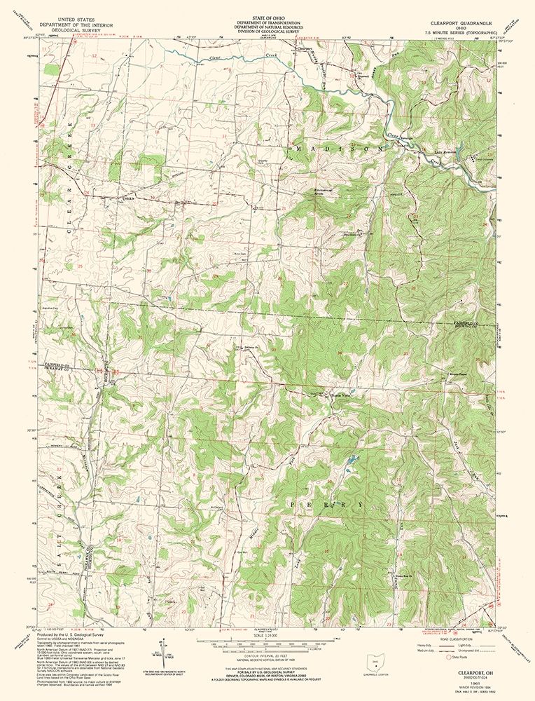 Clearport Ohio Quad - USGS 1961
