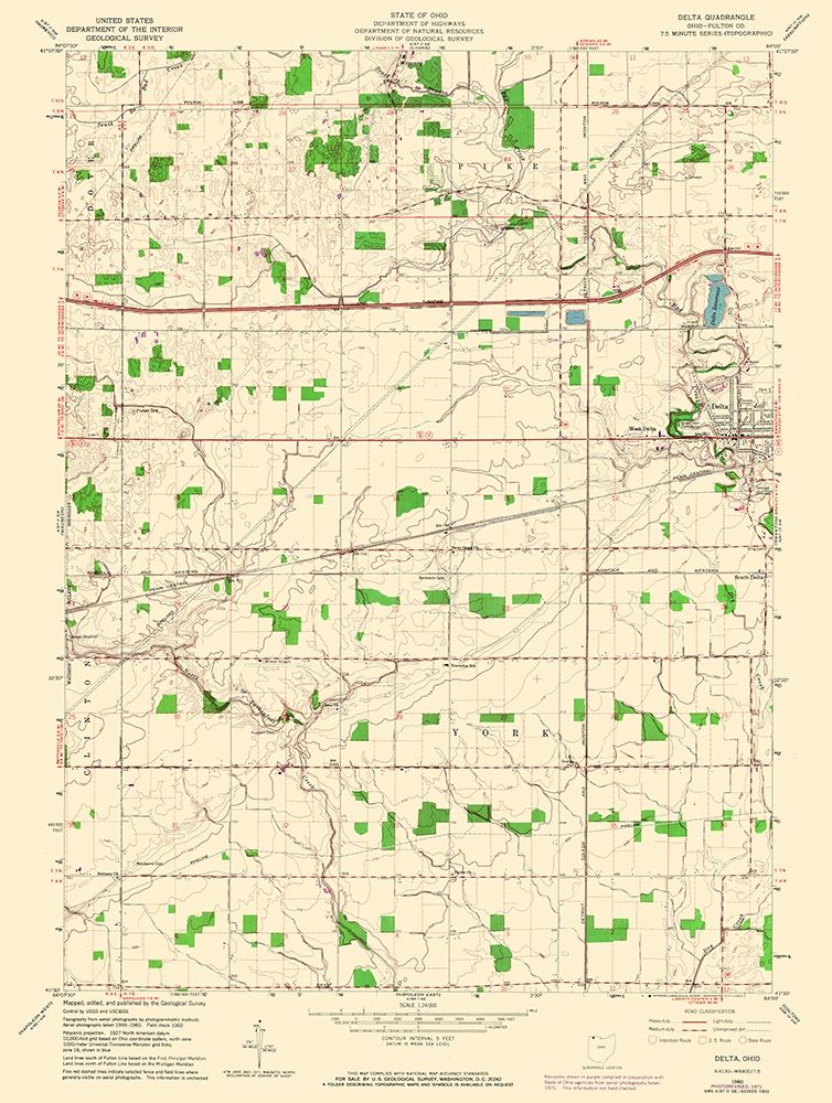 Delta Ohio Quad - USGS 1960