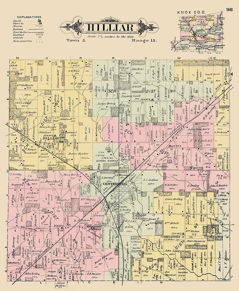 Hilliar Ohio Landowner - Caldwell 1896