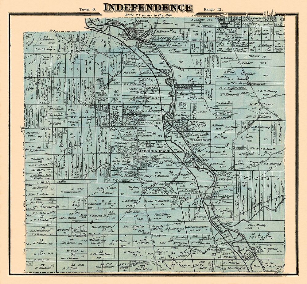 Independence Ohio Landowner - Titus 1874