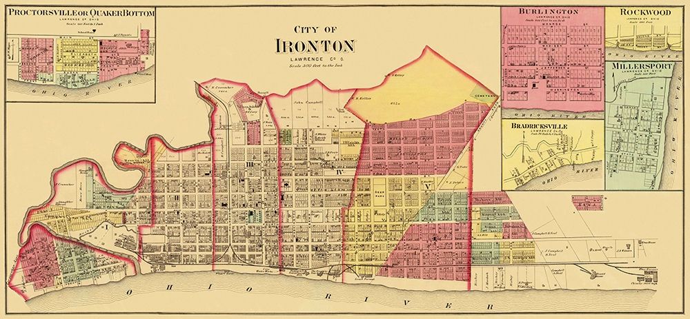 Ironton Ohio Landowner - Aschbach 1877
