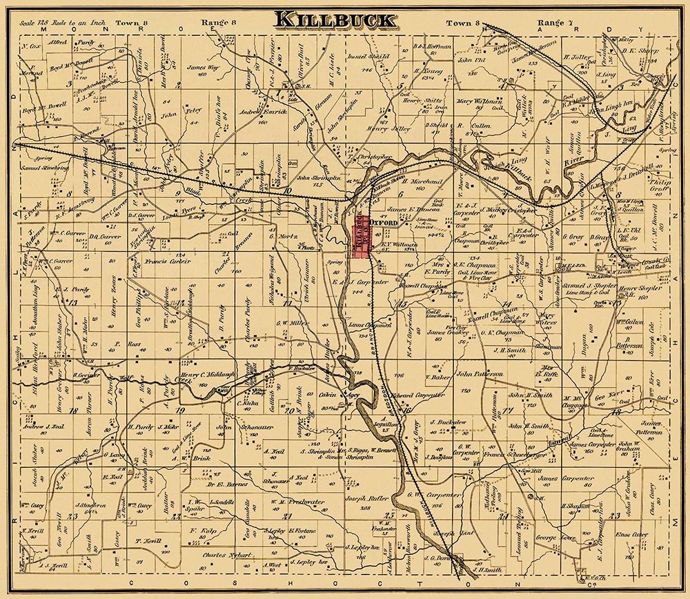 Killbuck Ohio Landowner - Cring 1876