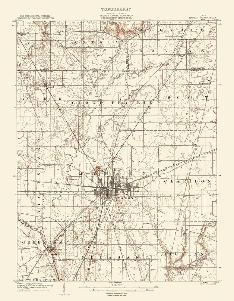 Marion Ohio Quad - USGS 1905
