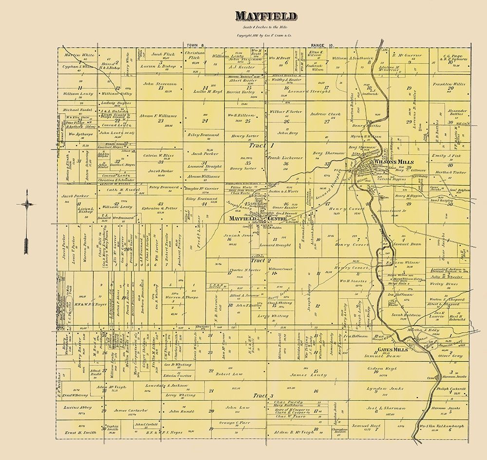 Mayfield Ohio Landowner - Cram 1892
