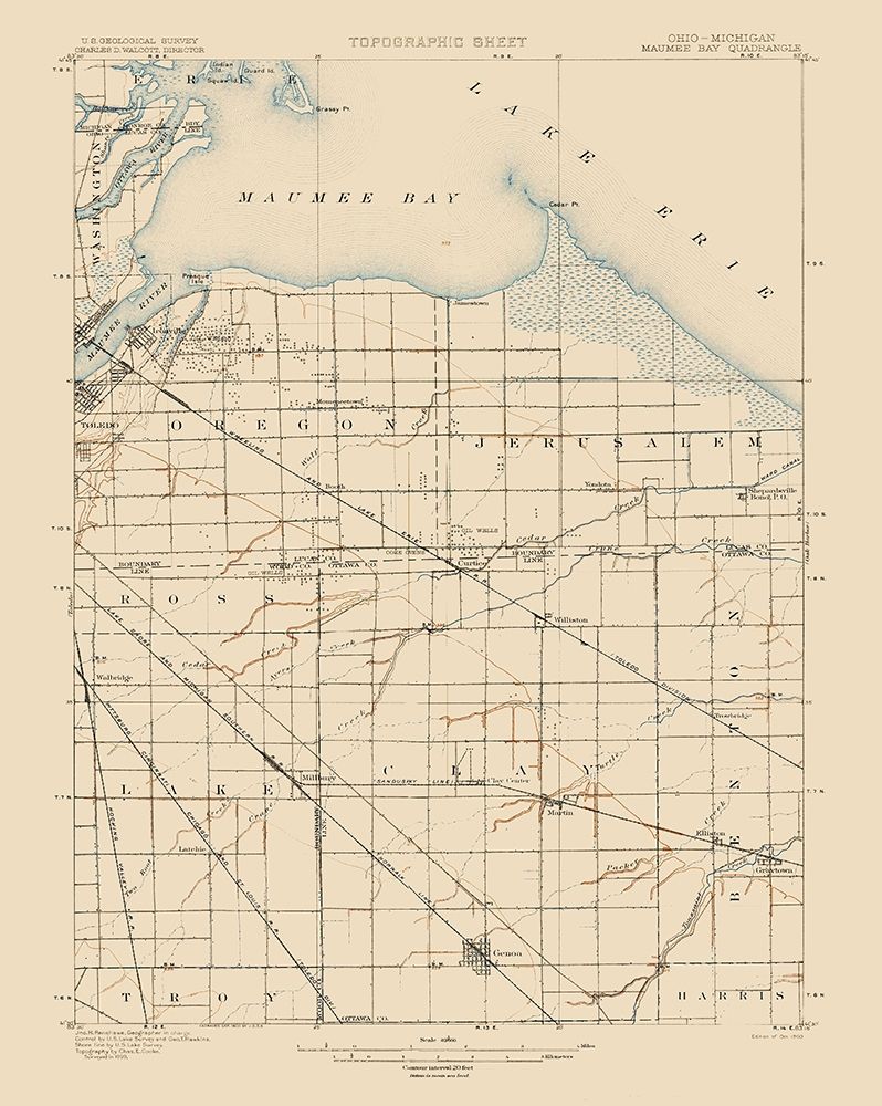 Maumee Bay Ohio Quad - USGS 1900