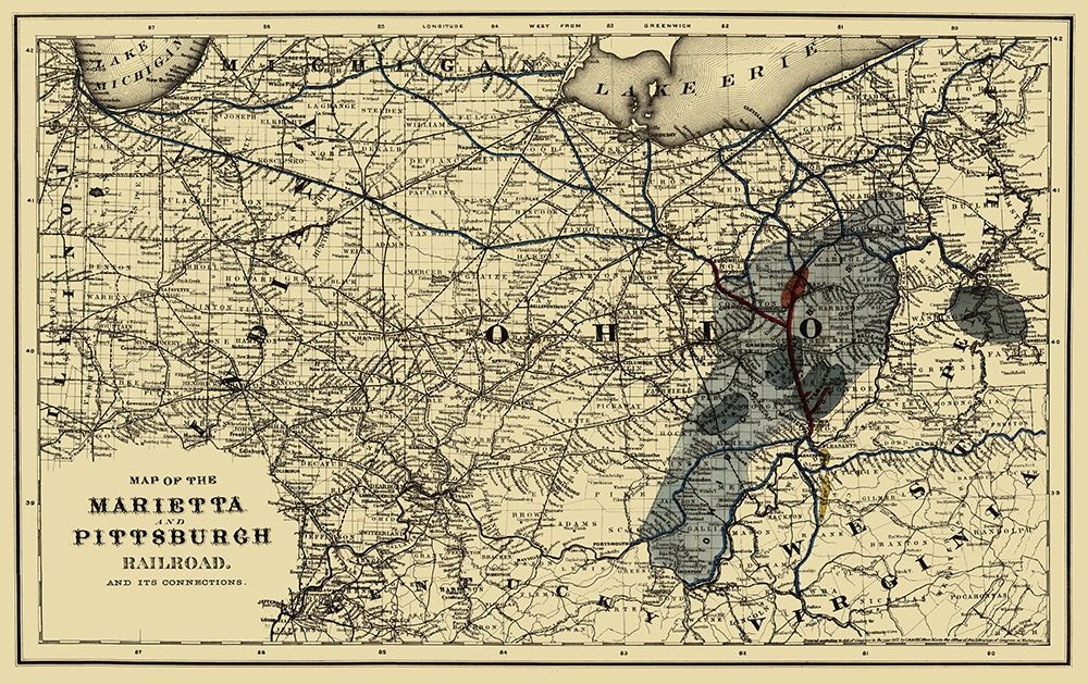 Marietta and Pittsburgh Railroad - Colton 1871