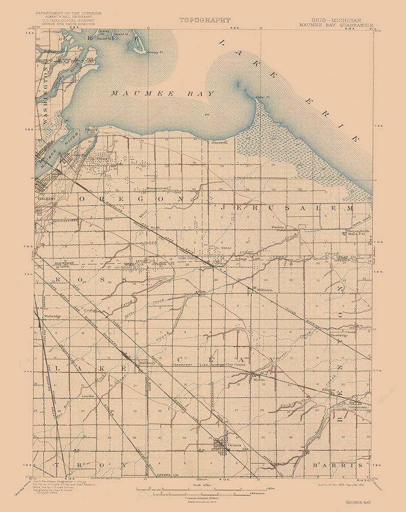 Maumee Bay Ohio Quad - USGS 1900