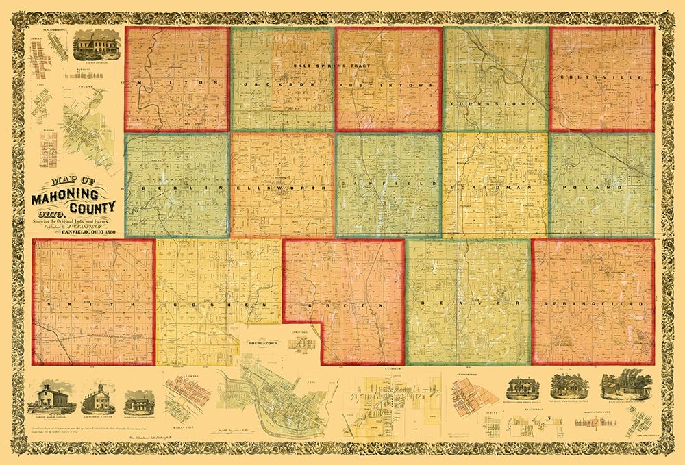 Mahoning County Ohio - Canfield 1860