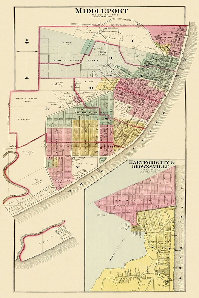 Middleport, Hartford, Brownsville Ohio, W Virginia