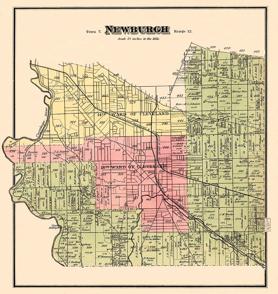 Newburgh Ohio Landowner - Titus 1874
