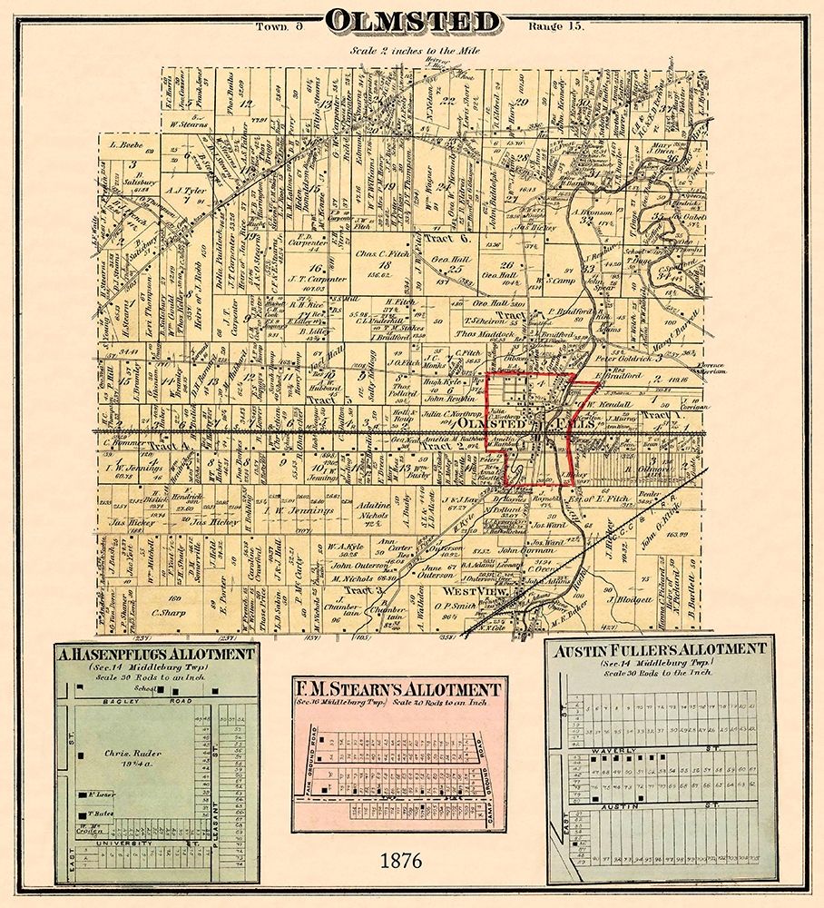 Olmsted Ohio Landowner - Titus 1876