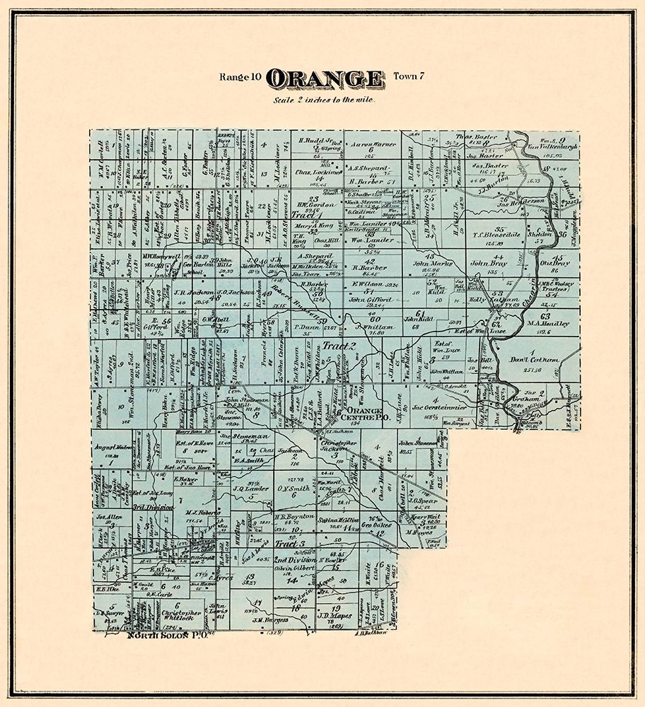 Orange Ohio Landowner - Titus 1876