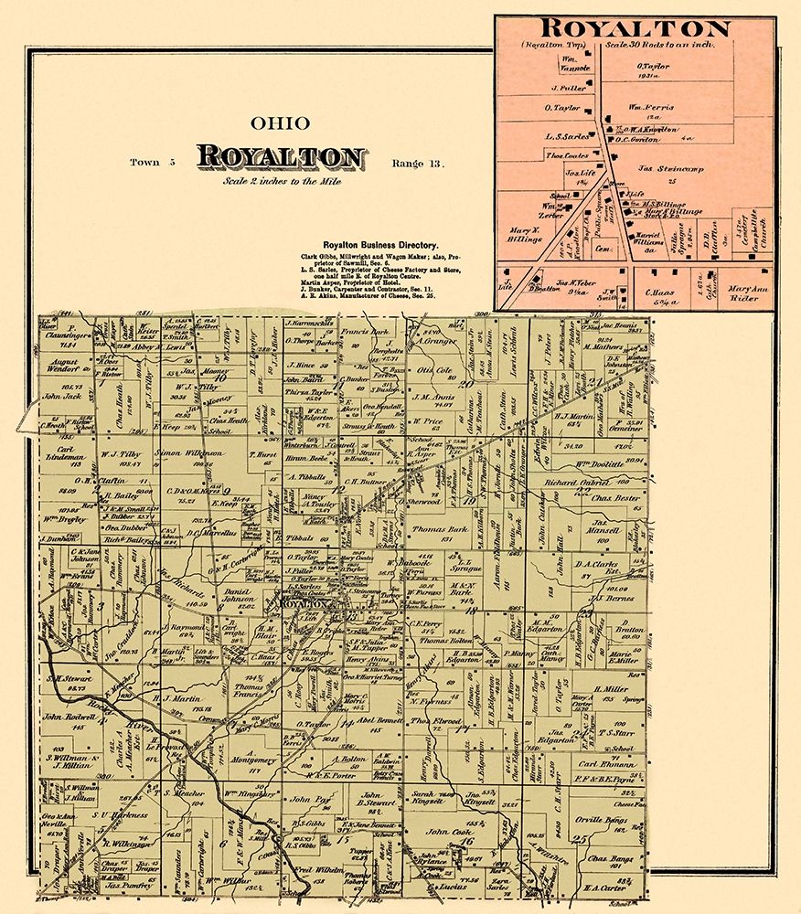 Royalton Ohio Landowner - Titus 1876