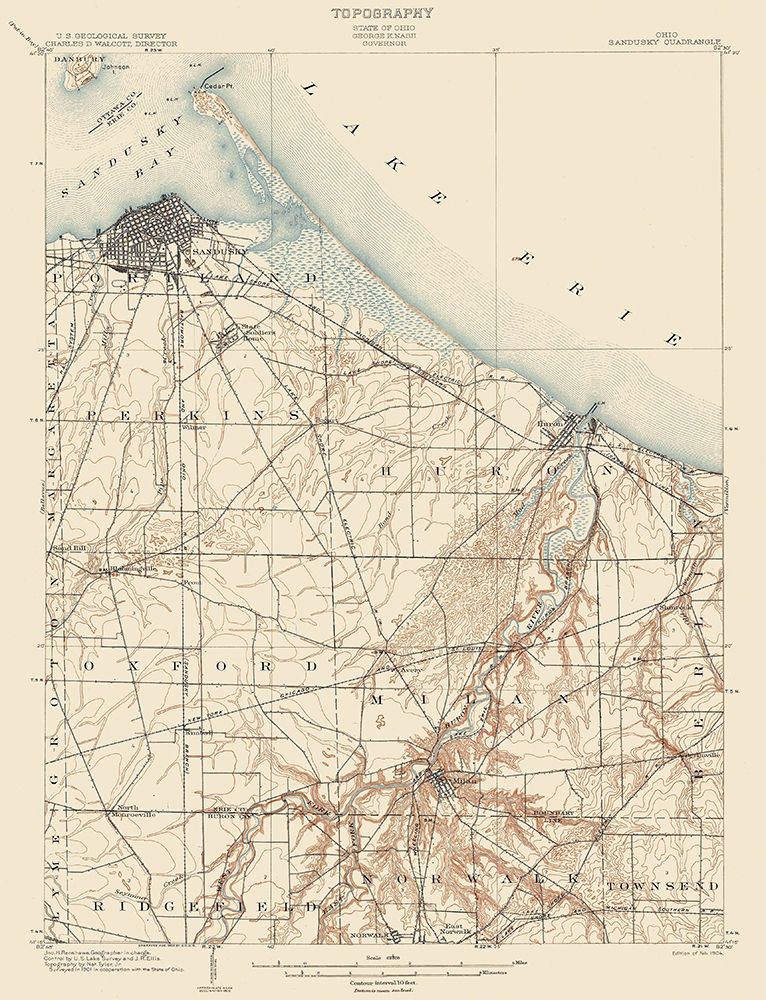 Sandusky Ohio Quad - USGS 1904
